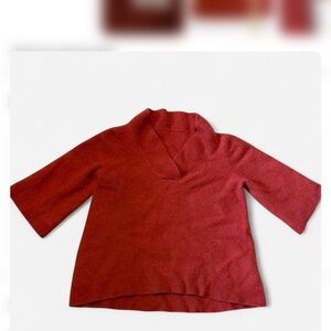 Nordstrom Deep Red V-Neck Sweater